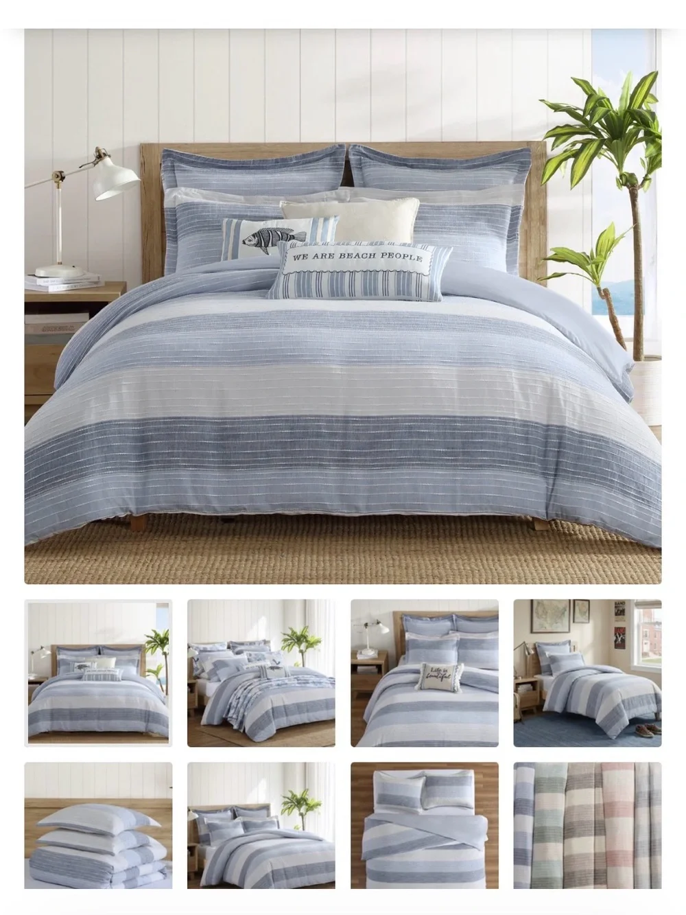 Levtex Striped Blue and White Duvet Cover